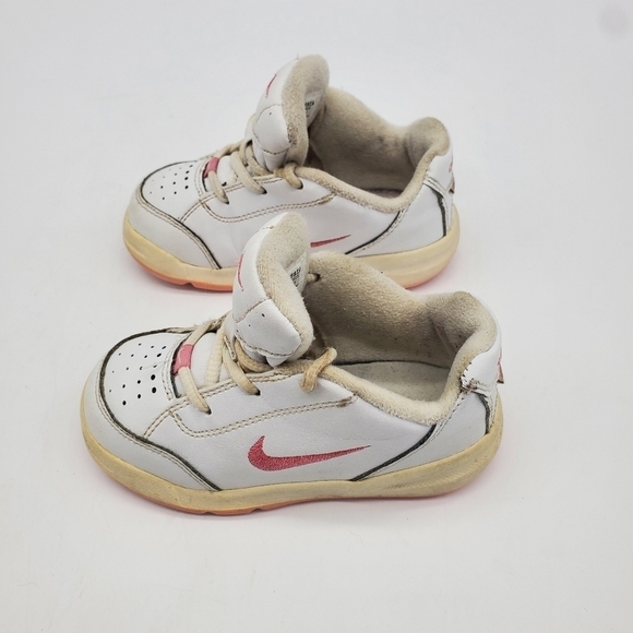 Nike Shoes Baby 7C Girl Gym Sneaker White Pink #309828-161 Vintage - Picture 4 of 12
